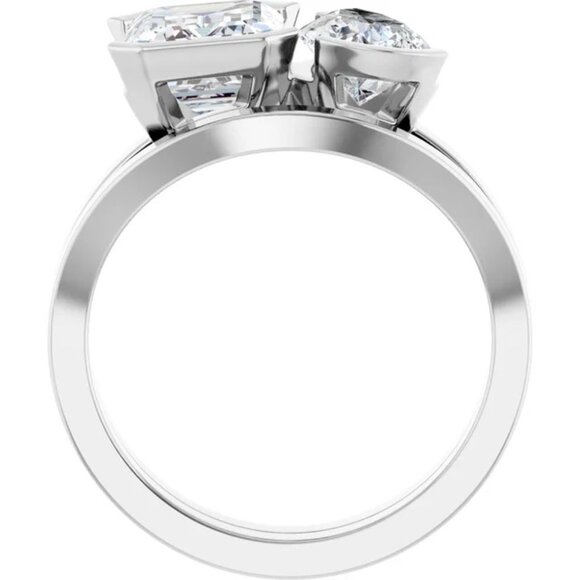 Lab Grown Two-Stone Diamonds (4 ctw) Engagement Ring - Picture 3 of 5